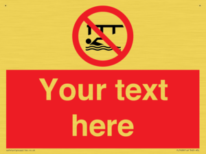 Custom Do not swim in the vicinity of piers